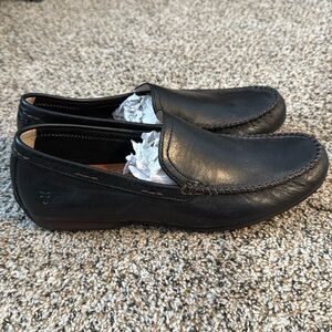 Men’s Frye Black Leather Venetian Loafers